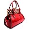 L8748-LP Hardware Accent Patent Kiss-Lock Boutique Satchel