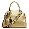 Fashion Dome Satchel with Flower Strap