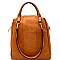 LB126-LP Quality Stitched 3 Way Matte Textured Satchel