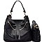 LD080-LP Zipper Accent 2 in 1 Hobo