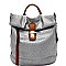 LD100-LP Metallic Roll-Up Flap Fashion Backpack