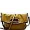 LD107-LP Wooden Handel Accent Fold-Over 2-Way Satchel