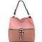 LD113-LP Zipper Pocket Accent Color Block 2-Way Hobo