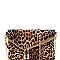 LEOPARD PRINT FLAP CLUTCH SHOULDER