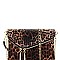 LEOPARD PRINT FLAP CLUTCH SHOULDER