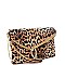 LEOPARD PRINT FLAP CLUTCH SHOULDER