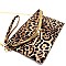 LEOPARD PRINT FLAP CLUTCH SHOULDER