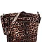 Leopard Print Multi-Compartment Crossbody Messenger