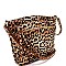 Leopard Print Multi-Compartment Crossbody Messenger