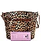Leopard Print Multi-Compartment Crossbody Messenger