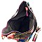 Laser-cut Multi-colored Genuine Leather Hobo