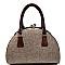 Linen Body Kiss-Snap Satchel