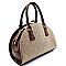 Linen Body Kiss-Snap Satchel