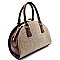 Linen Body Kiss-Snap Satchel