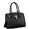 Padlock Accent 2-Way Structured Medium Satchel