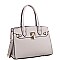 Padlock Accent 2-Way Structured Medium Satchel