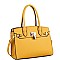 Padlock Accent 2-Way Structured Medium Satchel