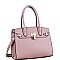 Padlock Accent 2-Way Structured Medium Satchel