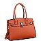 Padlock Accent 2-Way Structured Medium Satchel