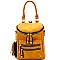 LF132-LP Tassel Accent Multi-Pocket Convertible Fashion Backpack