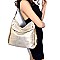 LF137-LP Dual Tassel Accent Textured 2-Way Hobo