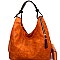 [S]LF1421W-LP Zipper Accent 3 in 1 Hobo Wallet SET