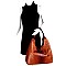 Ostrich Embossed Zipper Accent 3 in 1 Hobo Wallet MH-LF142O