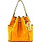 MH-LF166  CHILLX Whipstitched 3 in 1 Drawstring Bucket Hobo SET