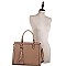 Posh Tassel Accent Chevron Quilted 2-Way Structured Satchel MH-LF4218