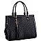 Posh Tassel Accent Chevron Quilted 2-Way Structured Satchel MH-LF4218