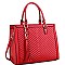 Posh Tassel Accent Chevron Quilted 2-Way Structured Satchel MH-LF4218