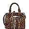 3 COMPARTMENT LEOPARD PRINT SATCHEL