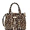 3 COMPARTMENT LEOPARD PRINT SATCHEL