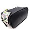 3 in 1 Flower Butterfly Print Whipstitched Hobo Wallet SET