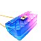 Small Gradated Multi-colored Jelly Flap 2-Way Shoulder Bag