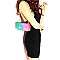 Small Gradated Multi-colored Jelly Flap 2-Way Shoulder Bag