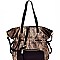 Two-Tone Metallic Drawstring Tote MH-LH085