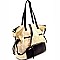 Two-Tone Metallic Drawstring Tote MH-LH085