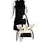 Two-Tone Metallic Drawstring Tote MH-LH085