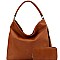 Stylish Side Zipper Pocket 2-Way Hobo Wallet SET MH-LH0951W