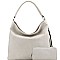 Stylish Side Zipper Pocket 2-Way Hobo Wallet SET MH-LH0951W