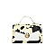 FRONT LOCK ACCENT COW DESIGN MINI CLUTCH