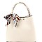 Stylish Scarf Accent 3-Compartment Snake Print Detail Hobo MH-LHJ003