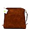 LHU027-LP Front Pocket Fringed Cross Body Messenger