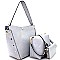 LHU040U-LP Studded 3 in 1 Single Strap Hobo Value SET