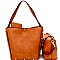 LHU040U-LP Studded 3 in 1 Single Strap Hobo Value SET