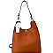 LHU058-LP Grommet Tassel Accent Two-Tone 2 in 1 Tote