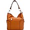 LHU073-LP Side Ring Large Hooked Single Strap Hobo