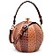 Ostrich Print Patchwork Ball-Shaped Unique Satchel RZ-LHU0791