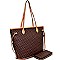 LHU0901W-LP Monogram Two-Tone Shopper Tote Wallet SET